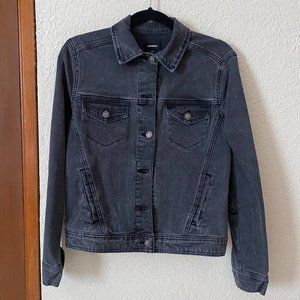 Express Denim Gray Denim Jacket Size S